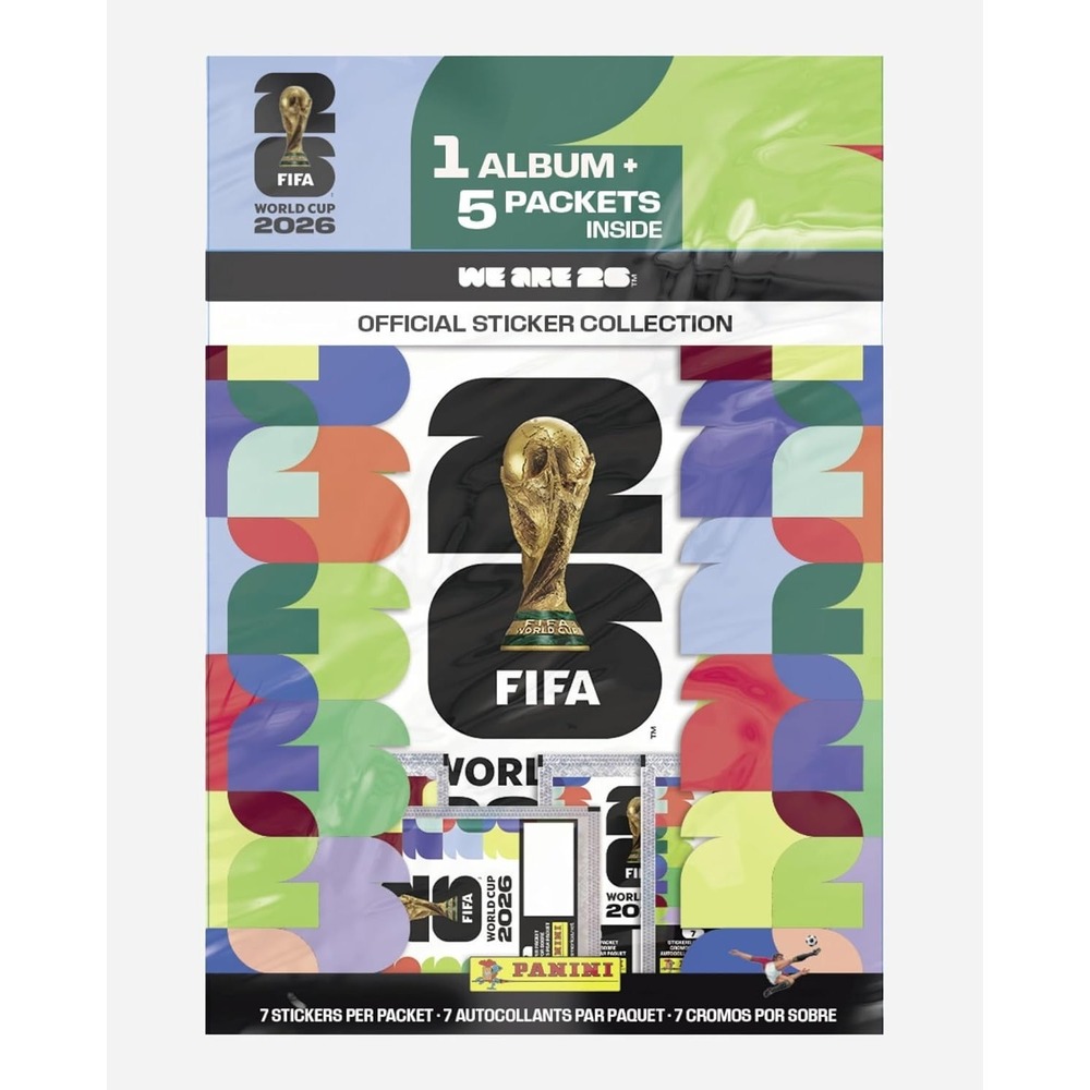2026 FIFA World Cup Panini Sticker STARTER SET = 1 Album + 5 Packs!! Brand New!